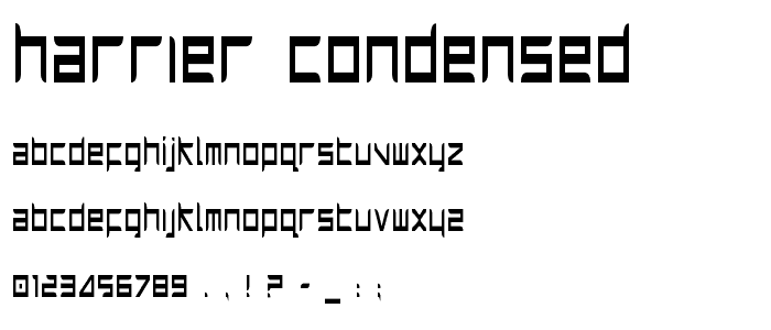 Harrier Condensed font